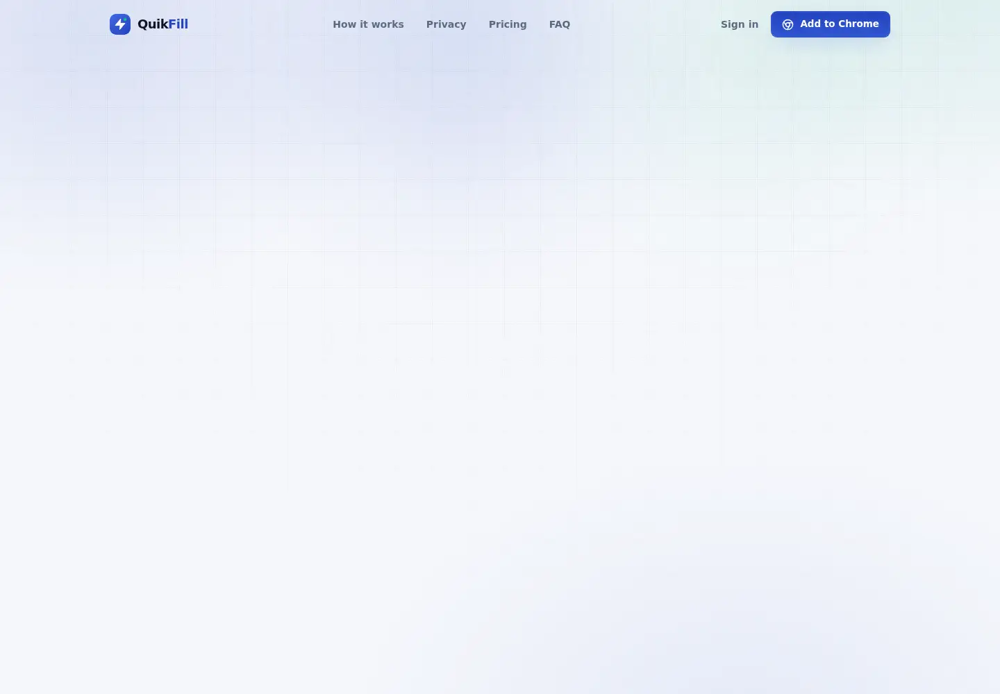 Screenshot of quikfill.io