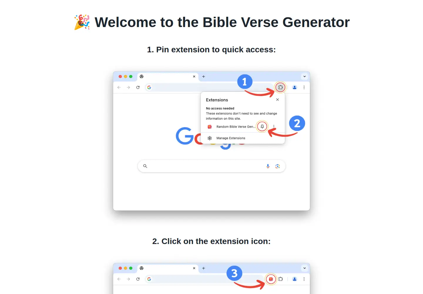 Captured homepage of randombibleverse.io in the current scan