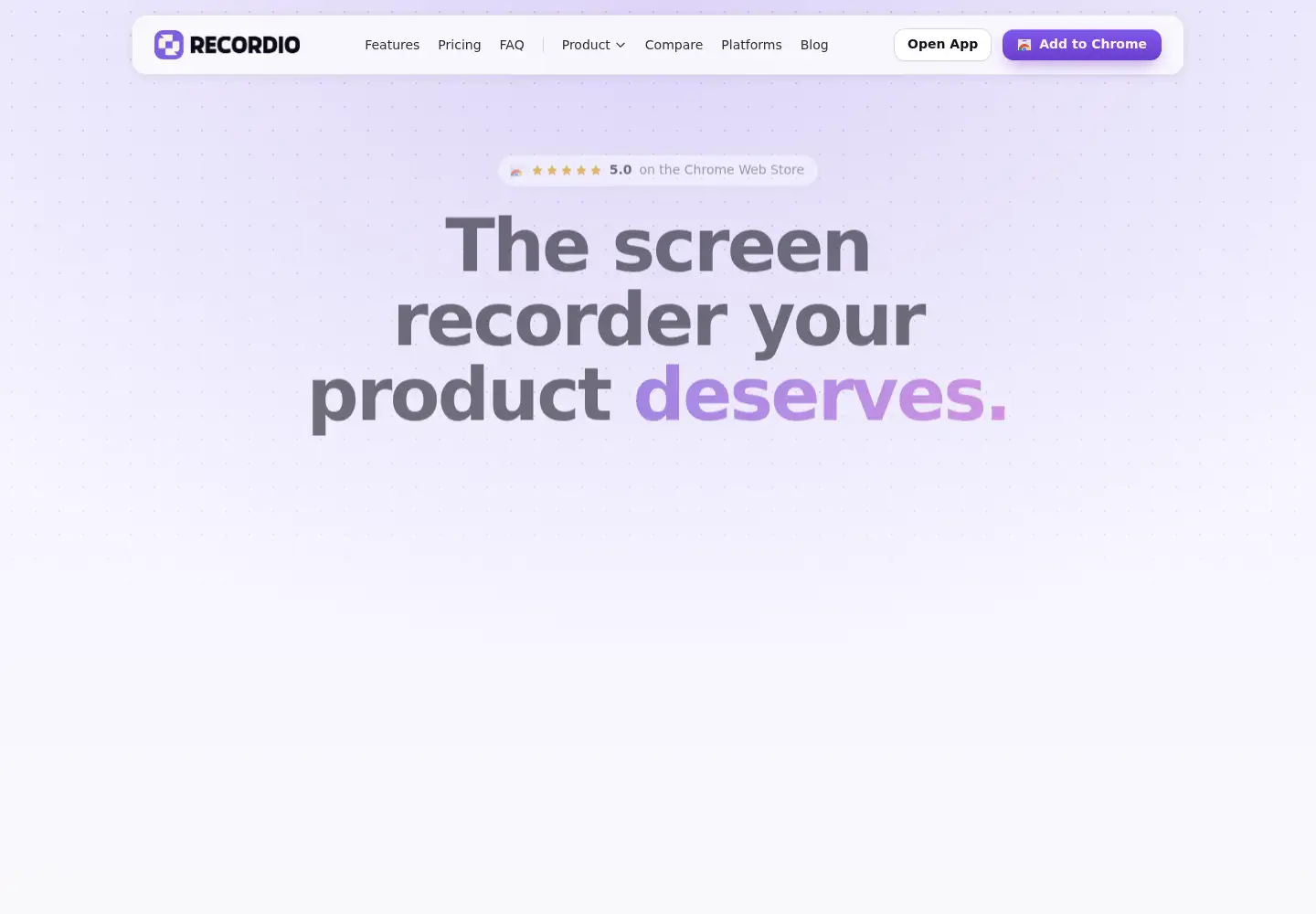 Screenshot of recordio.io
