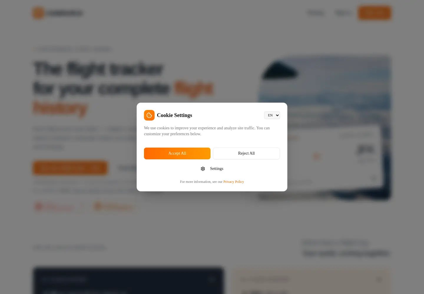 Captured homepage of routebook.io in the current scan