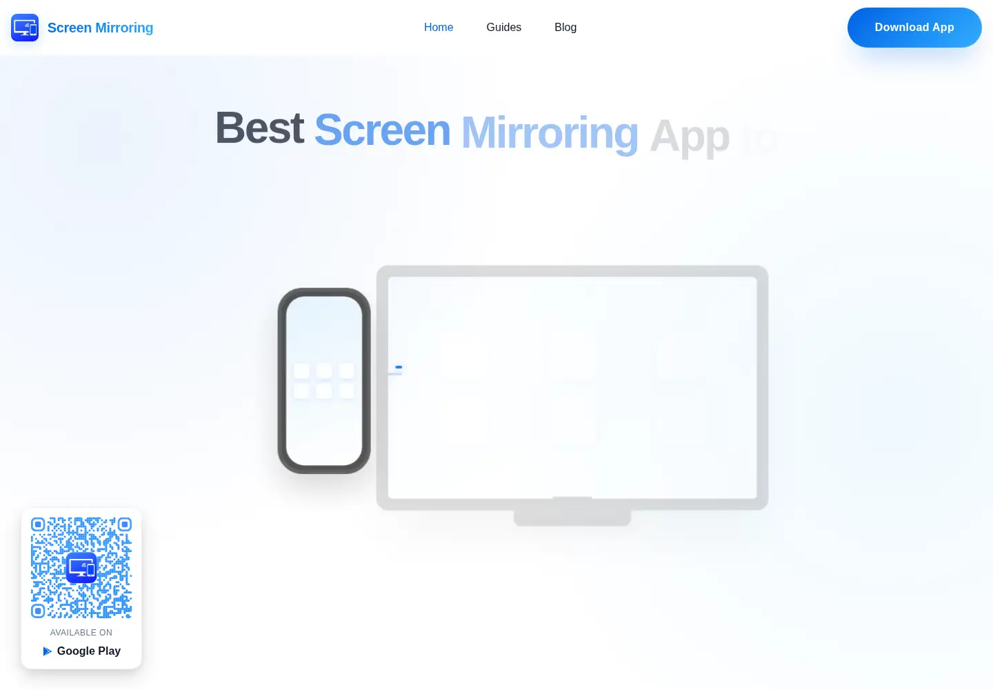 Captured homepage of screenmirroring.io in the current scan