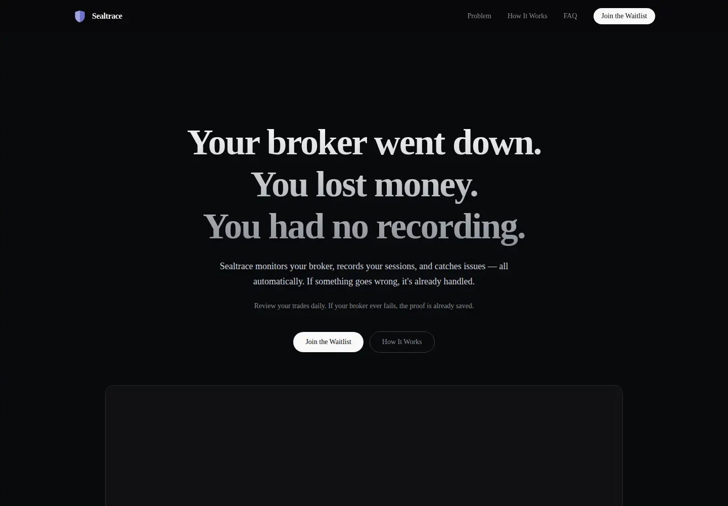 Screenshot of sealtrace.io
