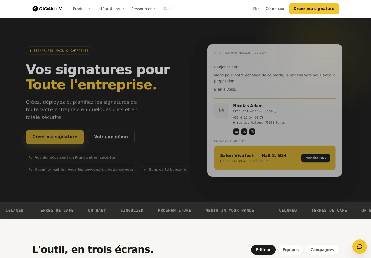 Screenshot of signally.io