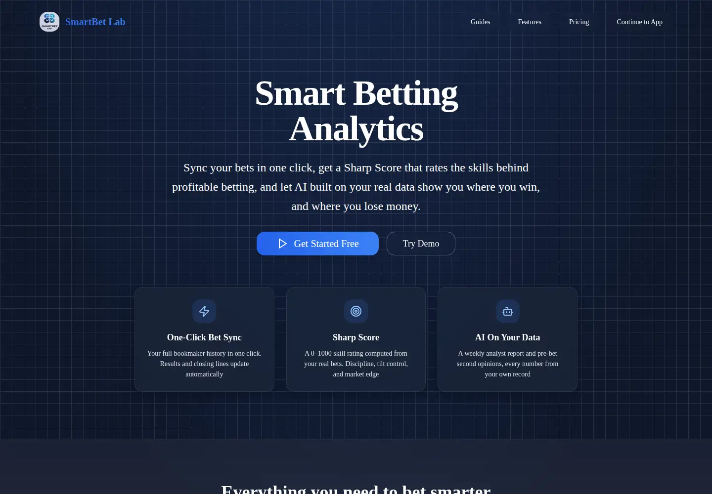 Screenshot of smartbetlab.io