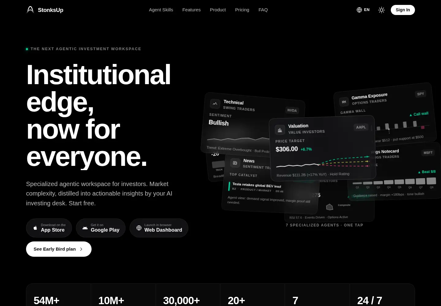 Screenshot of stonksup.io