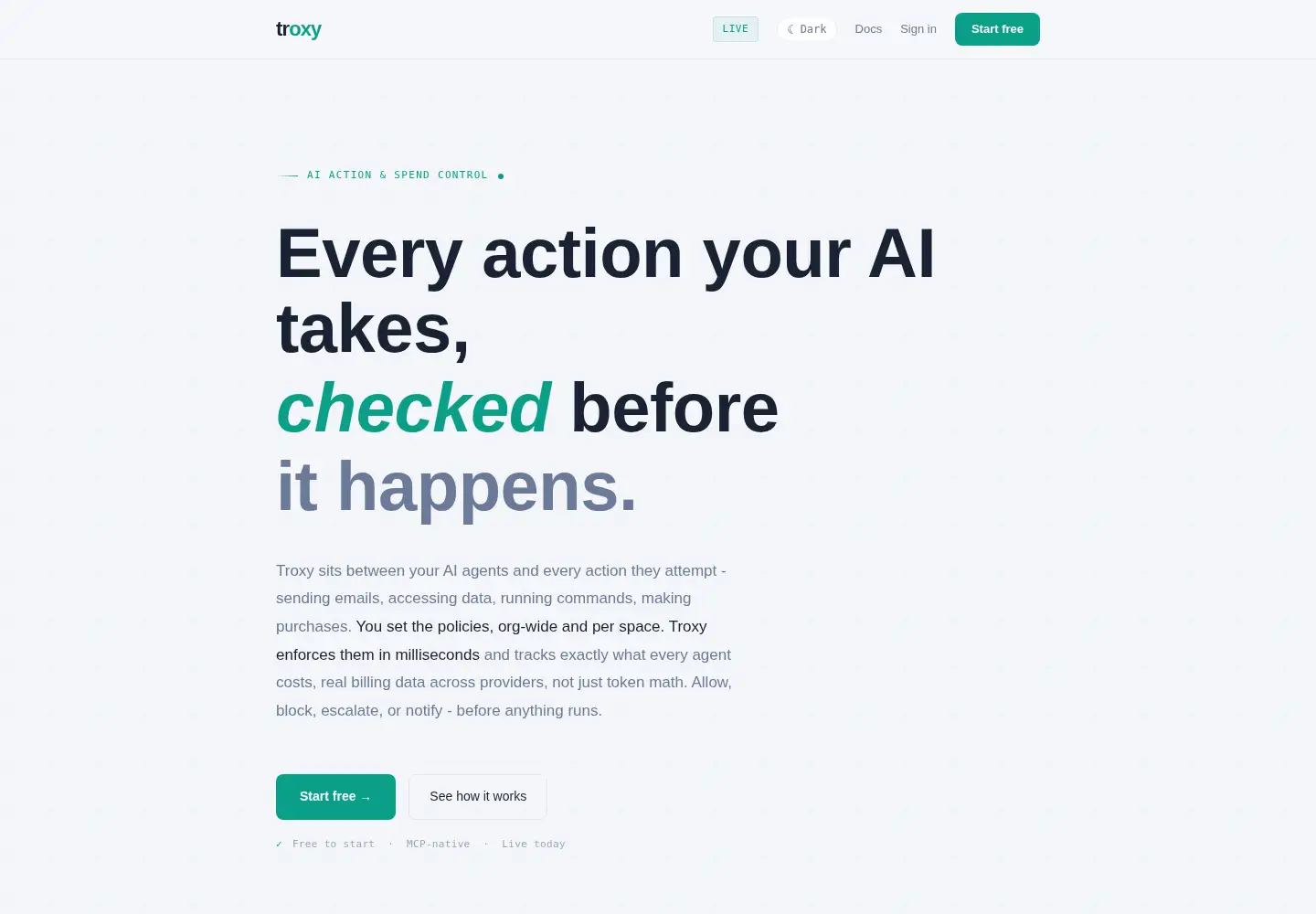 Screenshot of troxy.io