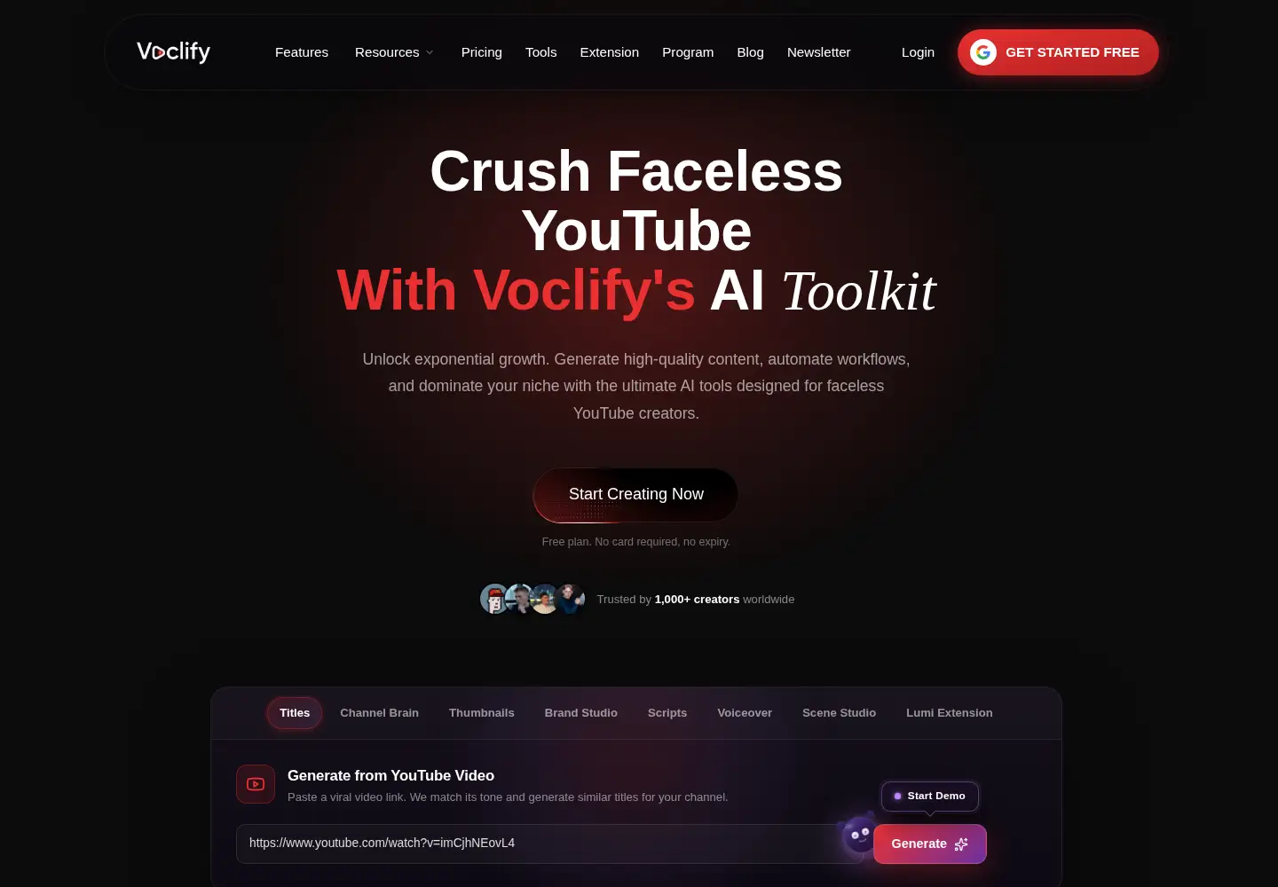 Screenshot of voclify.io