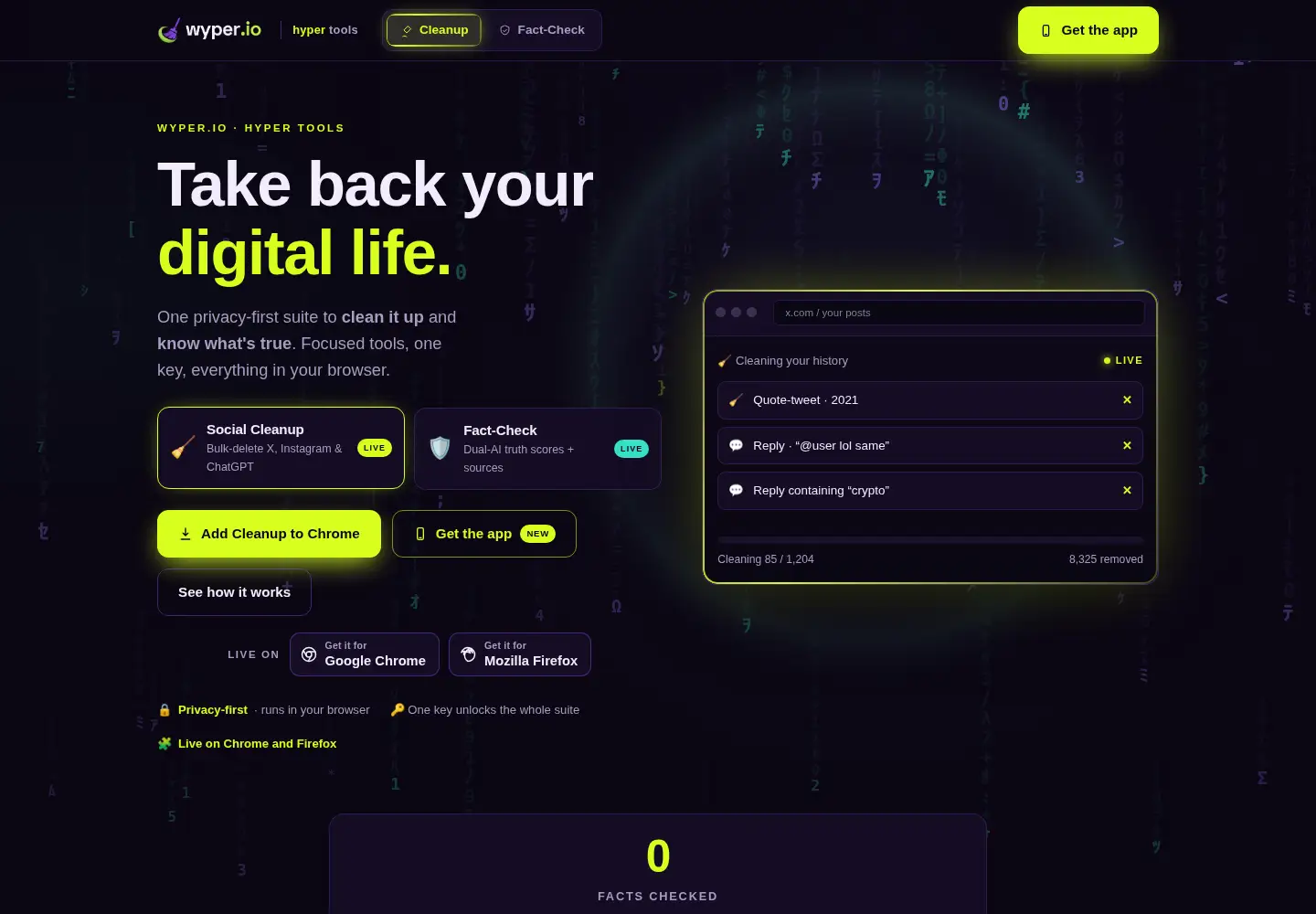 Screenshot of wyper.io