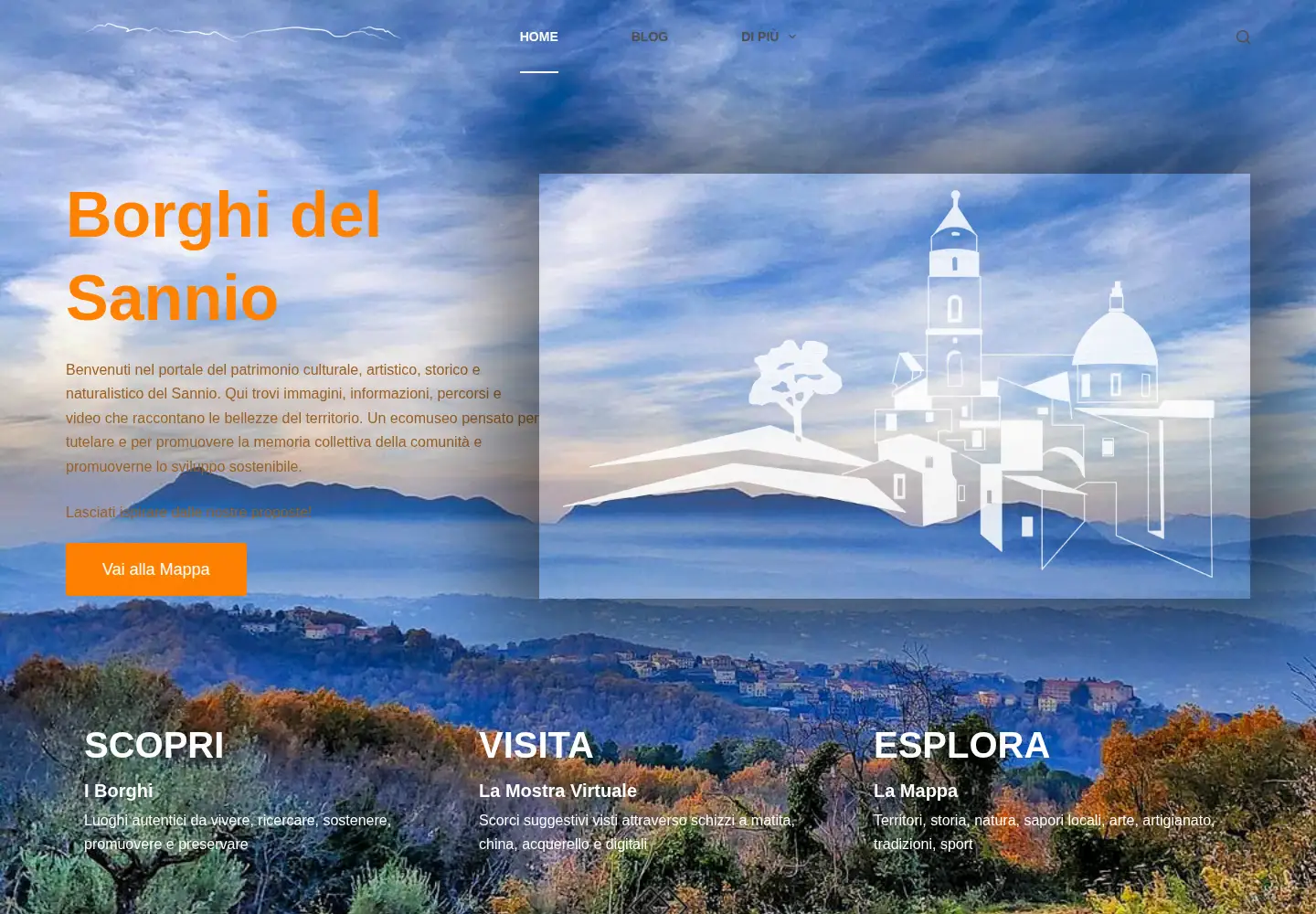 Captured homepage of borghidelsannio.it in the current scan