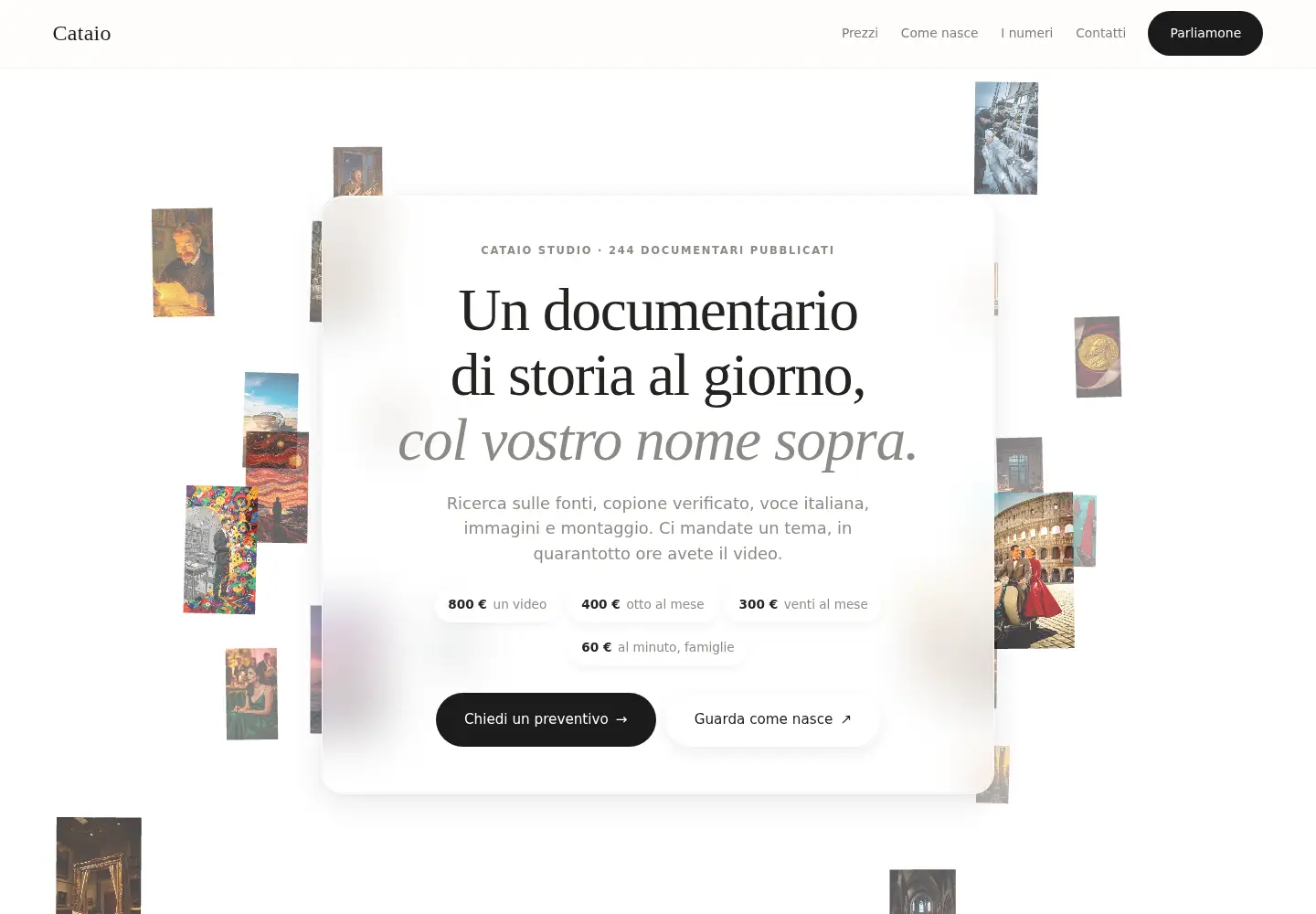 Screenshot of cataio.it