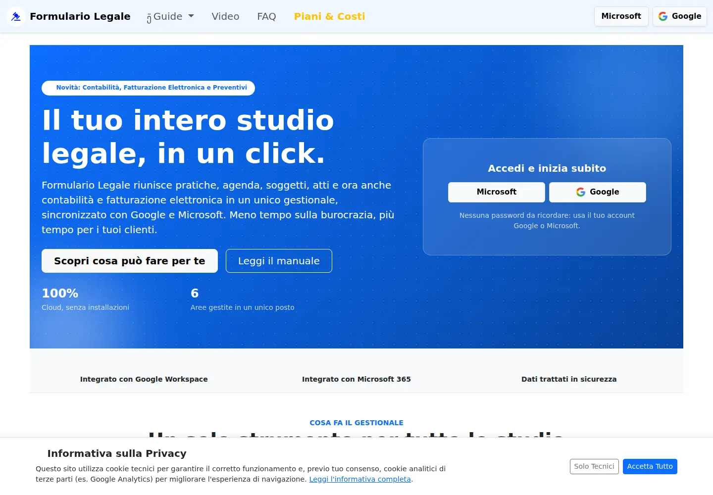 Screenshot of formulariolegale.it