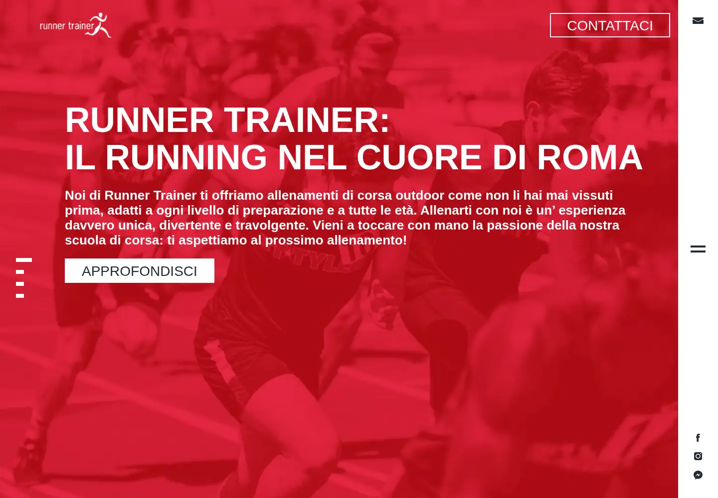 Captured homepage of runnertrainer.it in the current scan