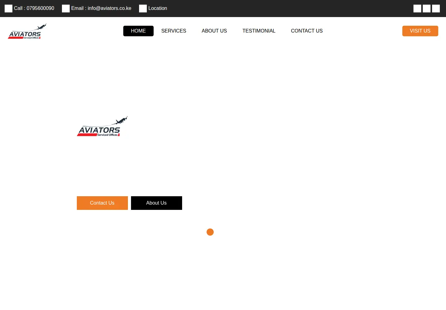 Screenshot of aviators.co.ke
