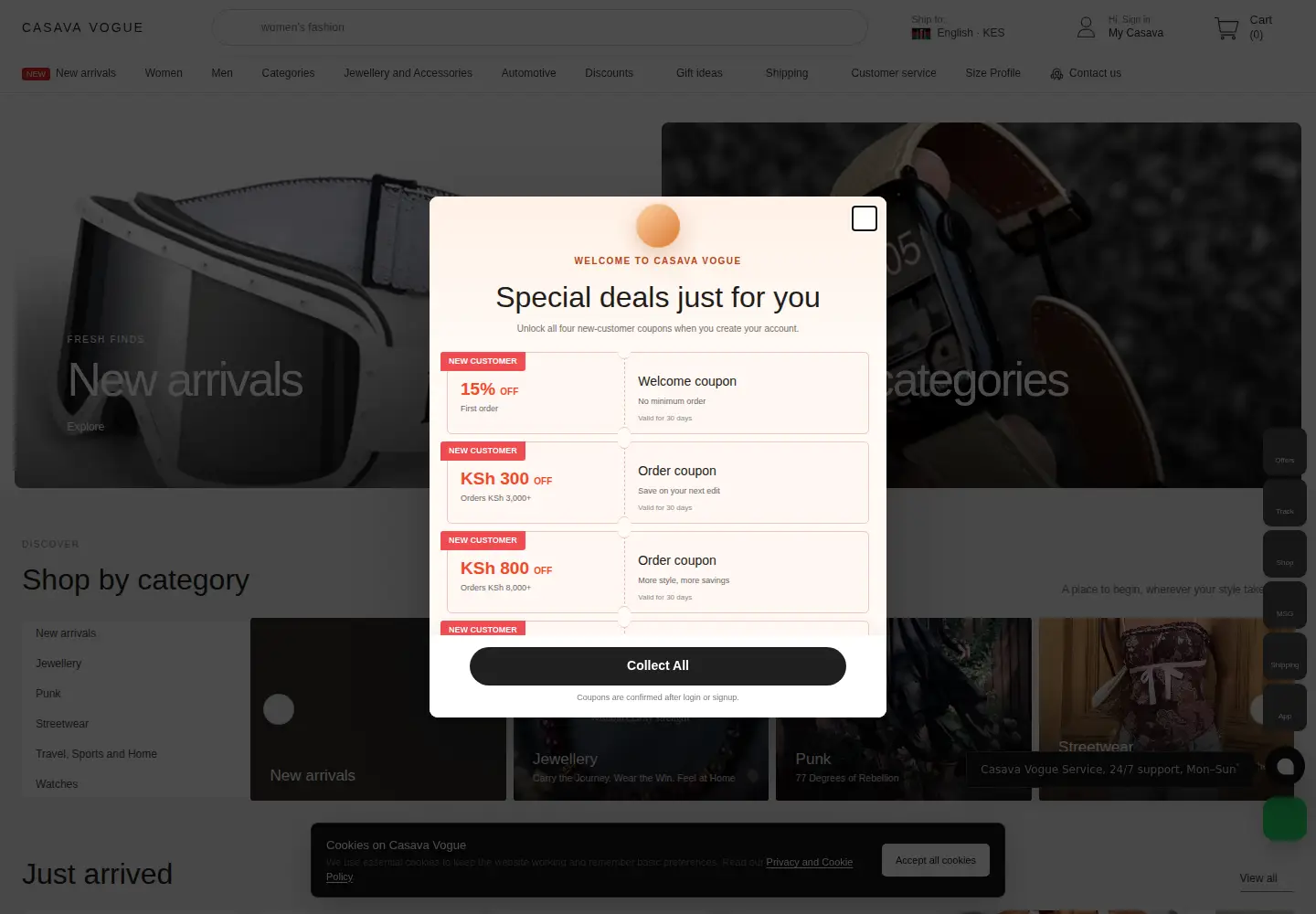 Screenshot of casavavogue.co.ke