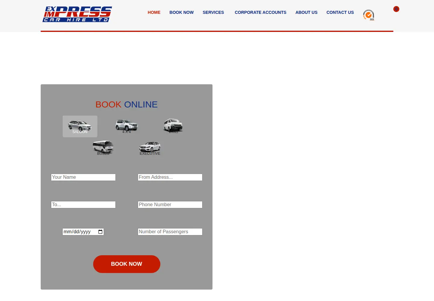 Captured homepage of expressimpress.co.ke in the current scan