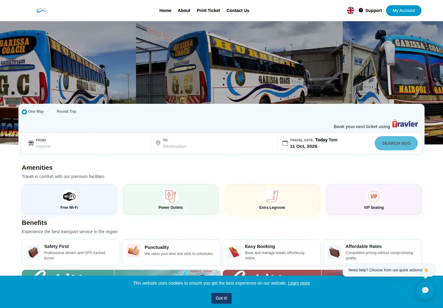 Screenshot of garissacoach.co.ke