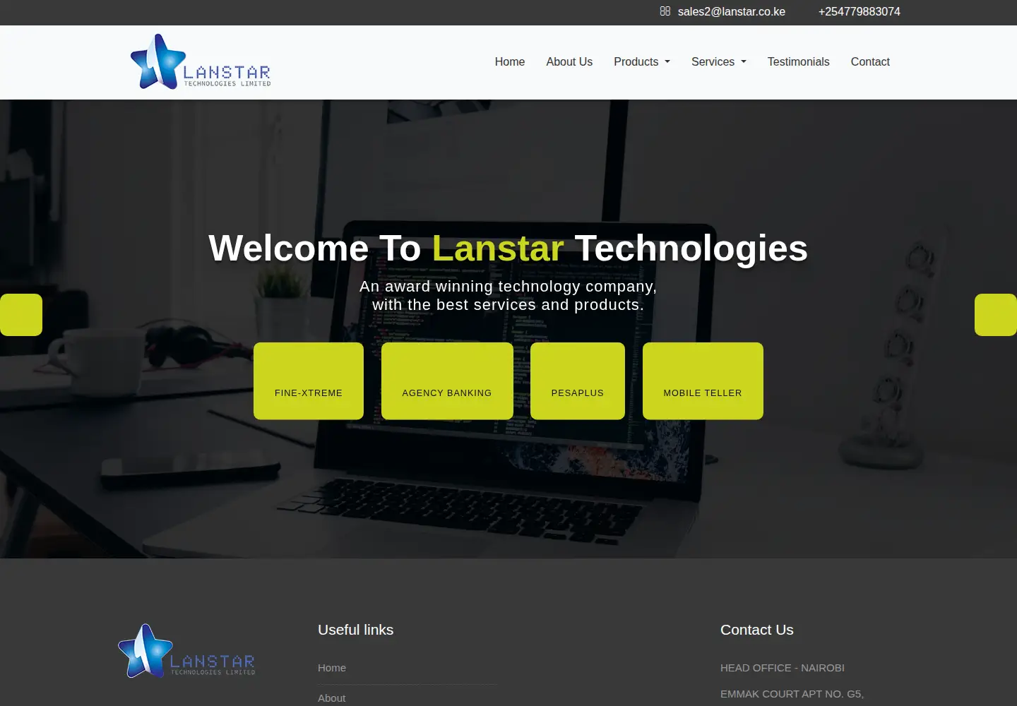 Screenshot of lanstar.co.ke