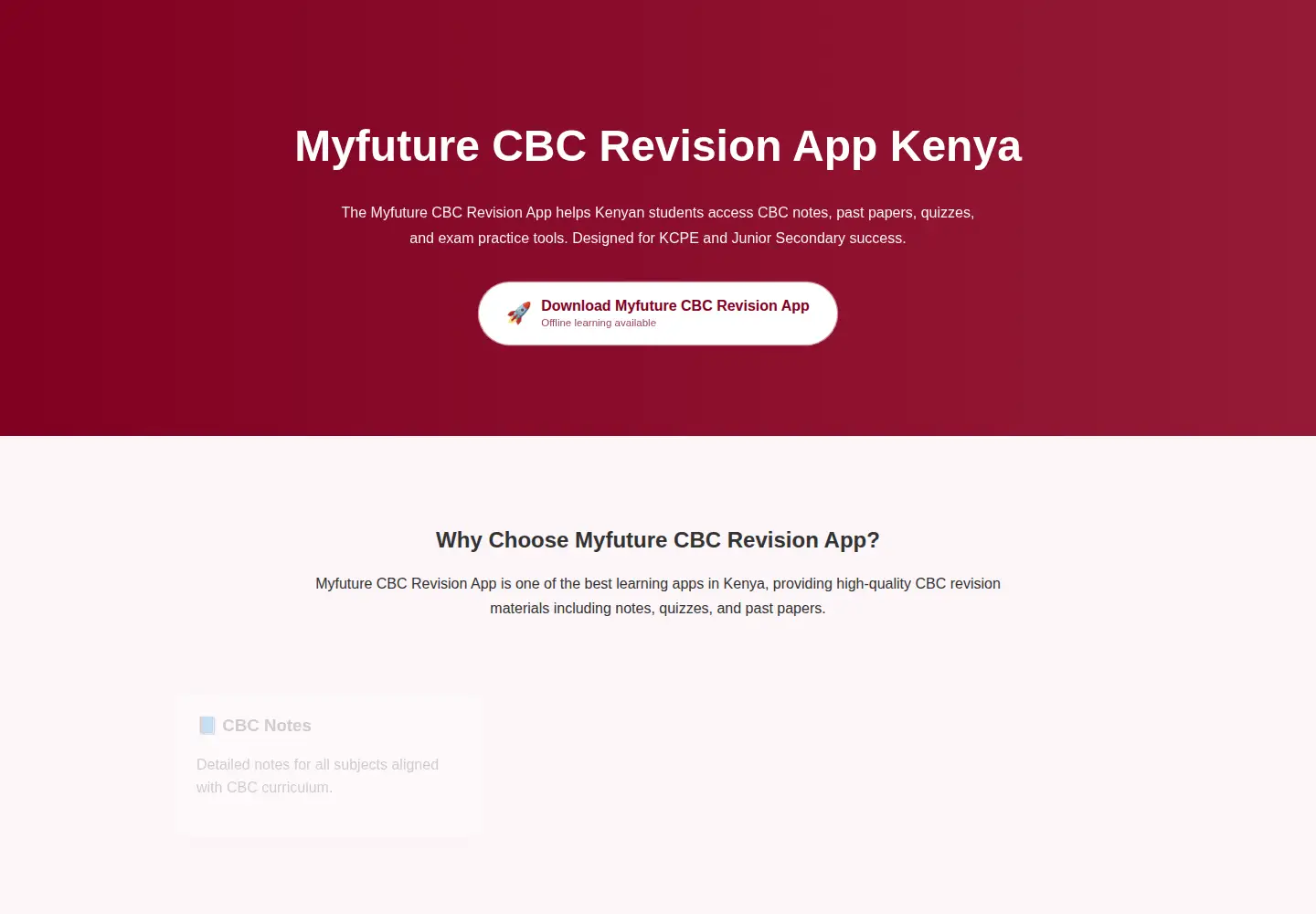 Screenshot of myfuture.co.ke