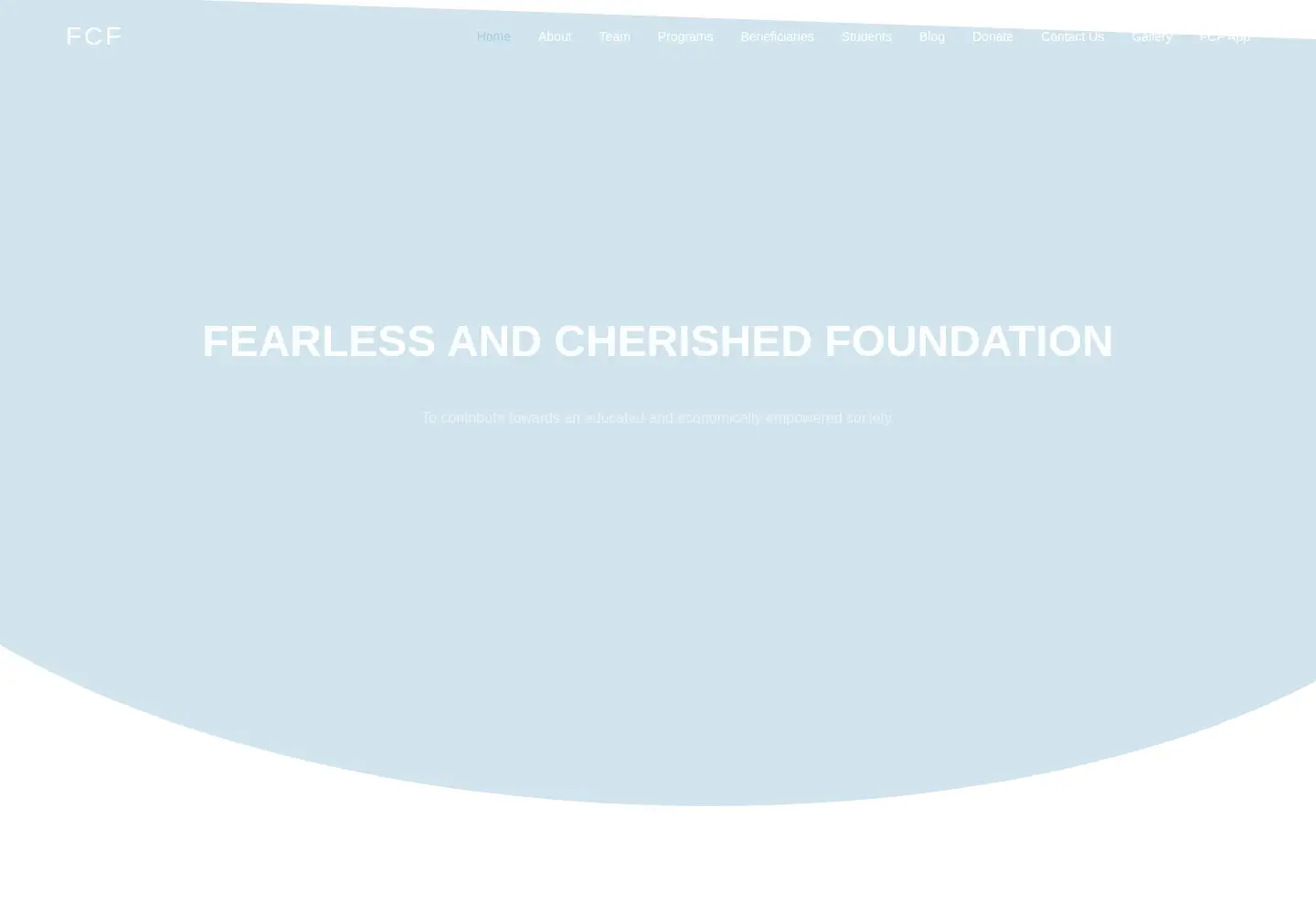 Captured homepage of fcf.or.ke in the current scan