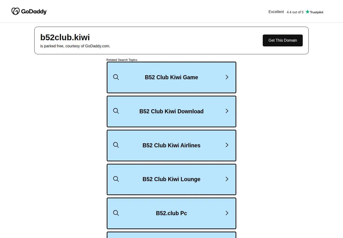 Screenshot of b52club.kiwi