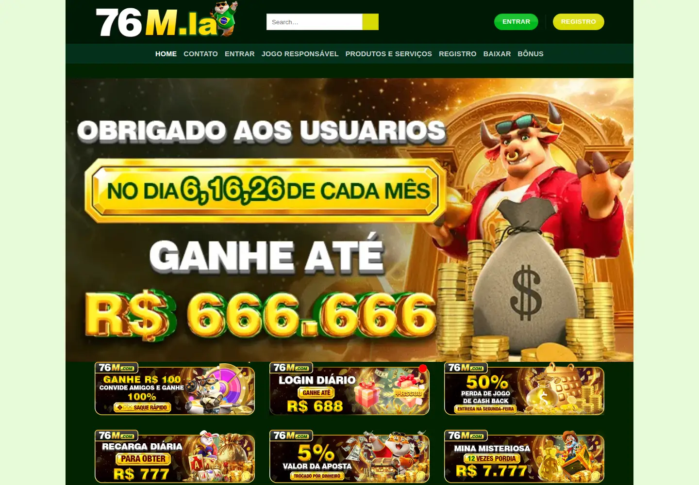 Captured homepage of 76m.la in the current scan