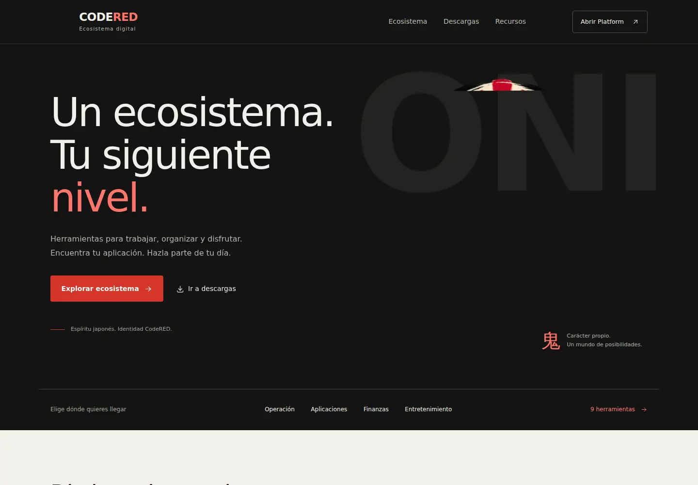 Screenshot of codered.lat