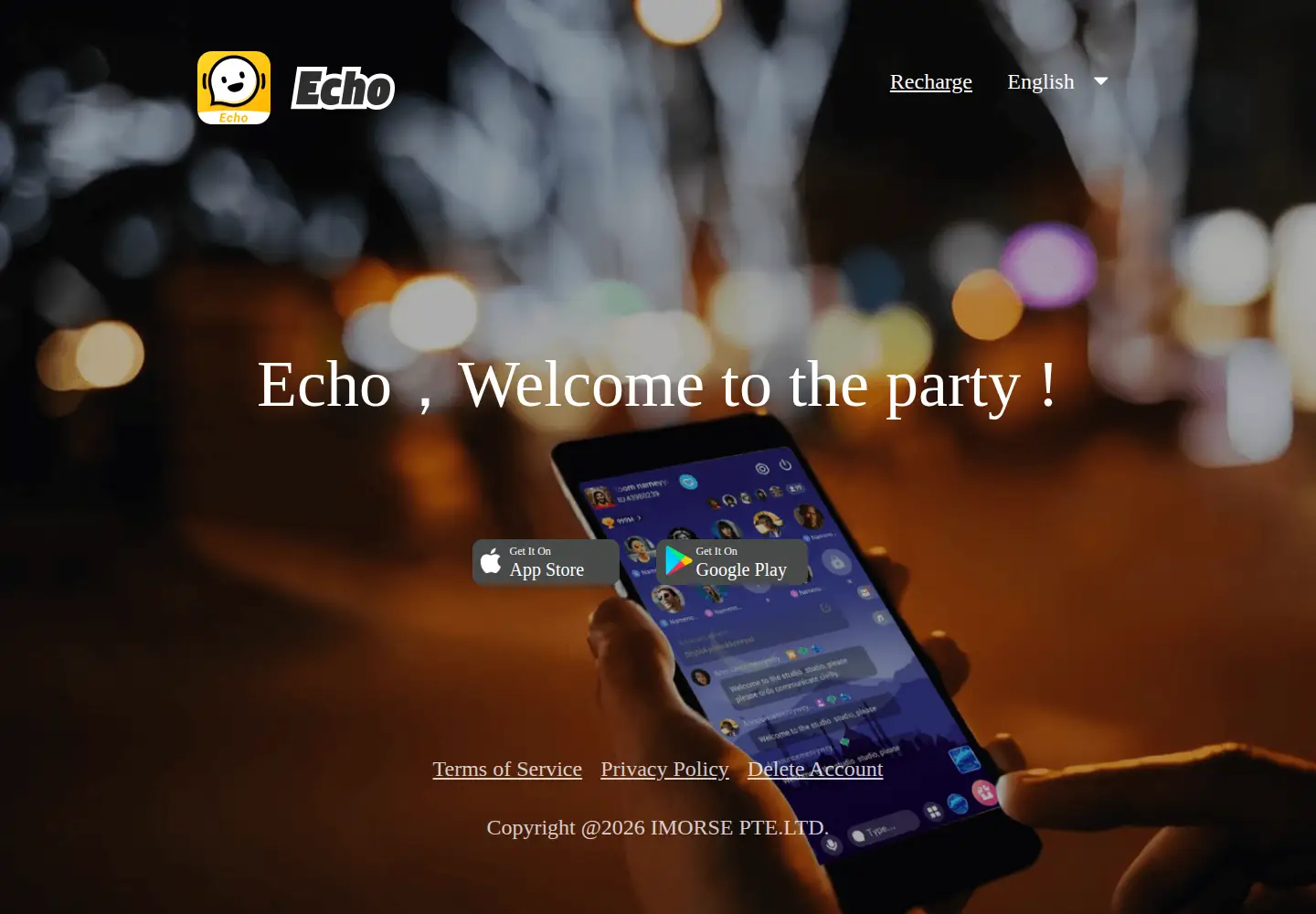 Screenshot of echochat.live
