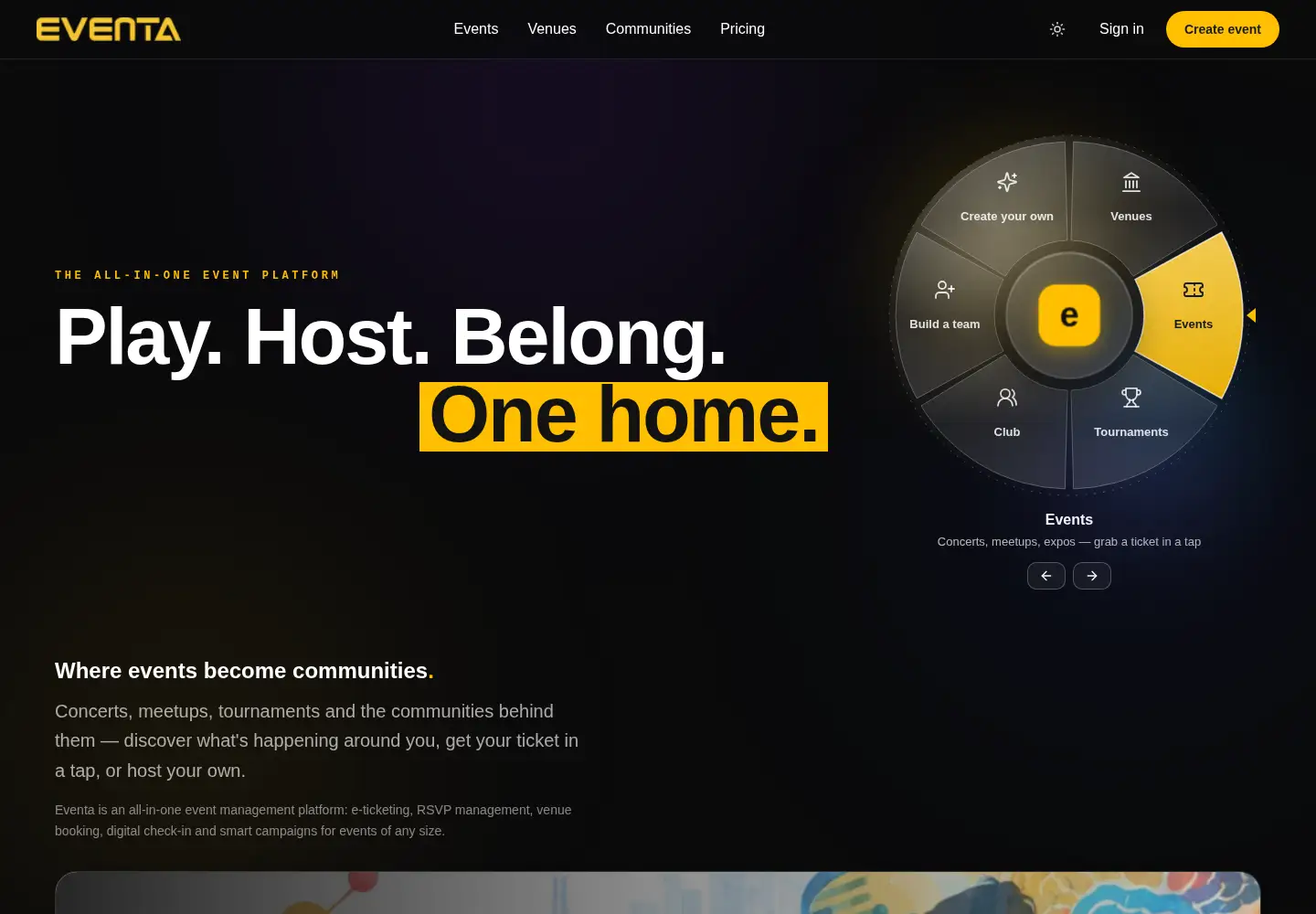 Screenshot of eventa.live