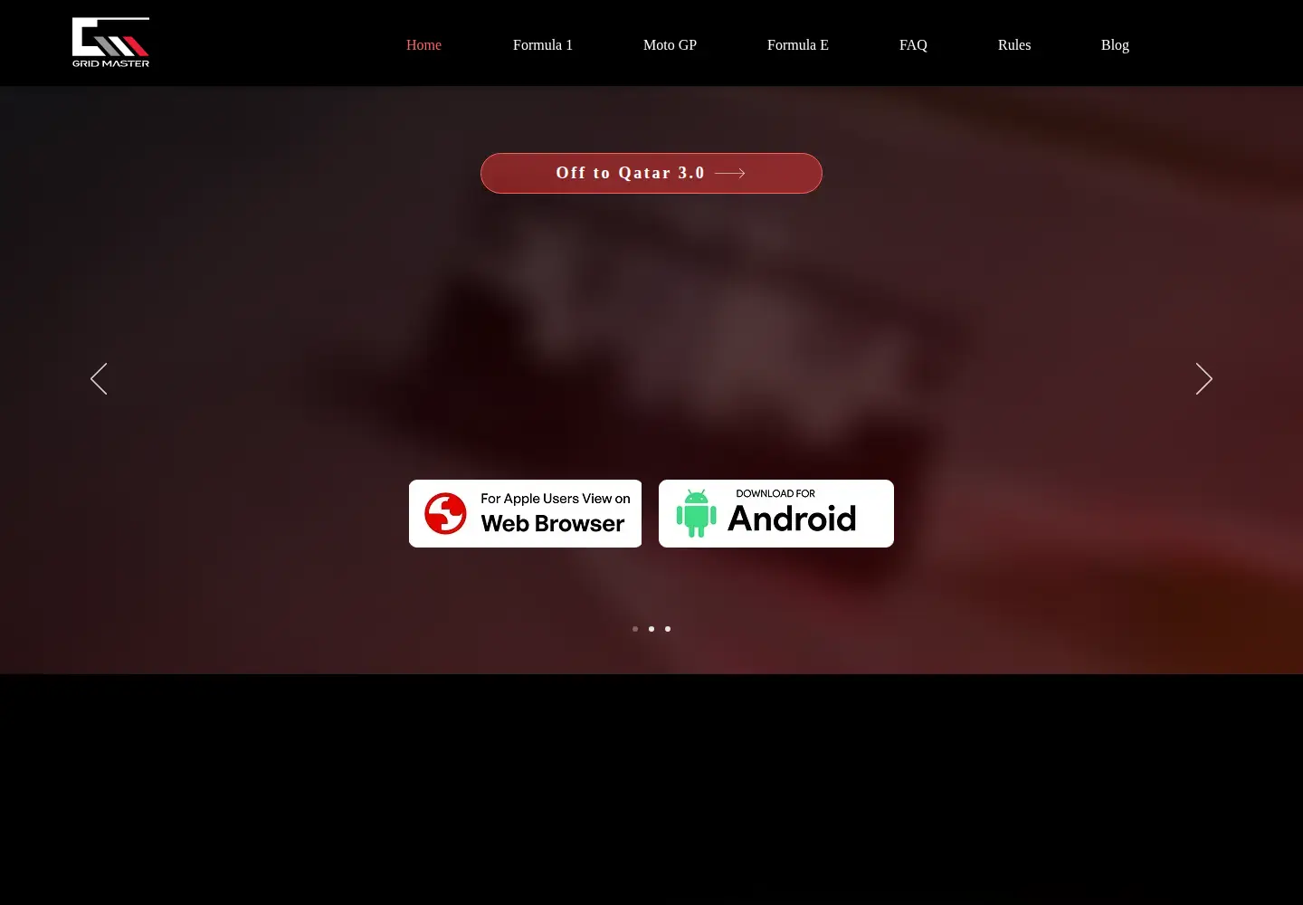 Captured homepage of gridmaster.live in the current scan