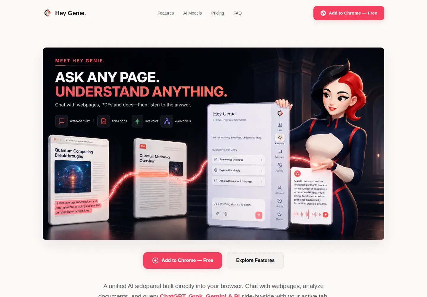 Captured homepage of heygenie.live in the current scan