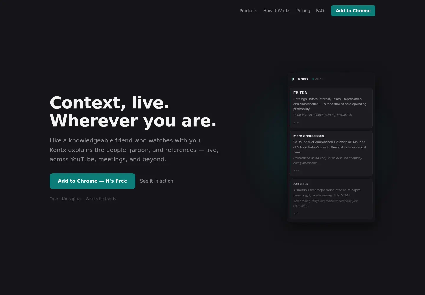 Captured homepage of kontx.live in the current scan