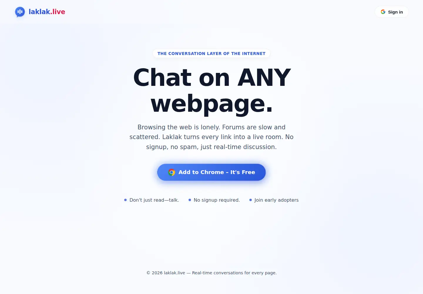 Screenshot of laklak.live