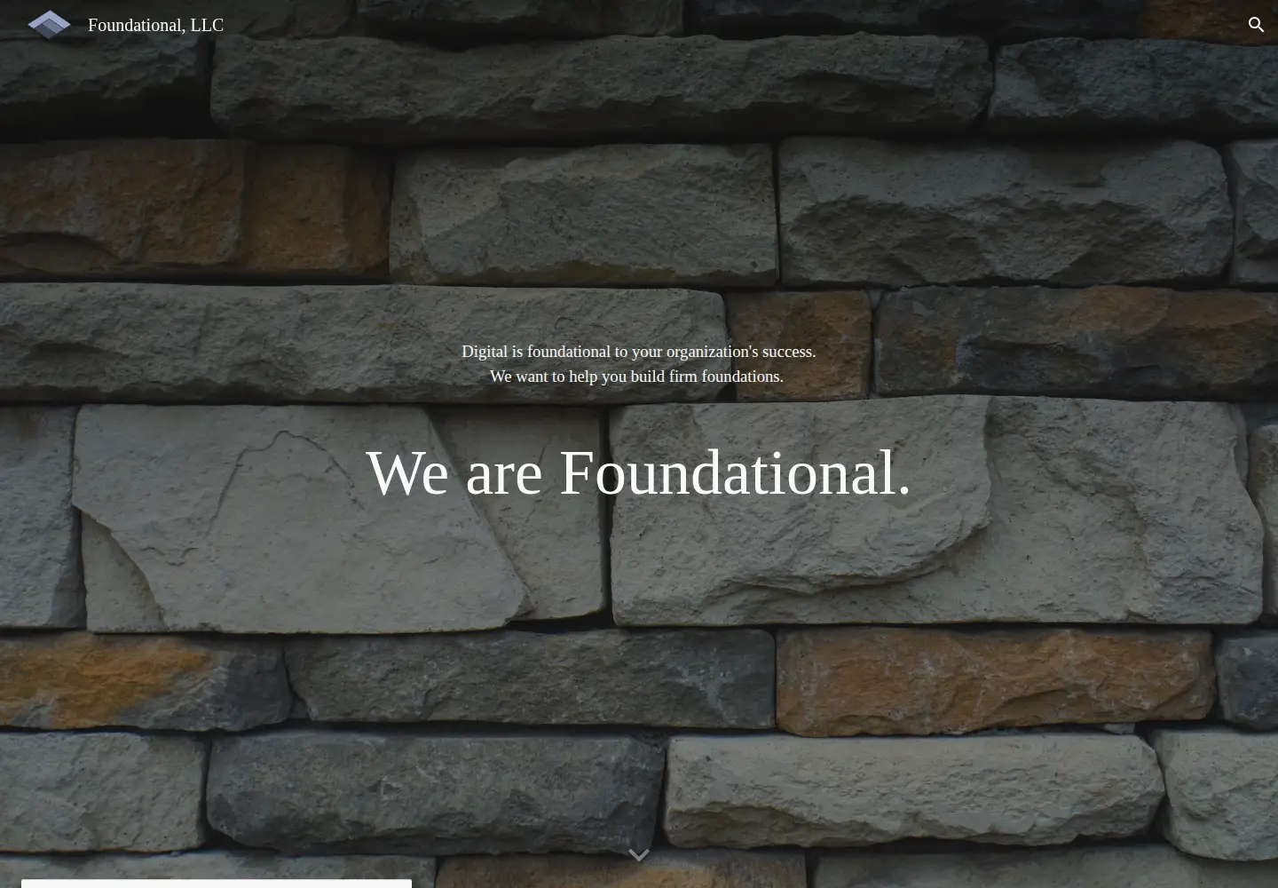 Captured homepage of foundational.llc in the current scan