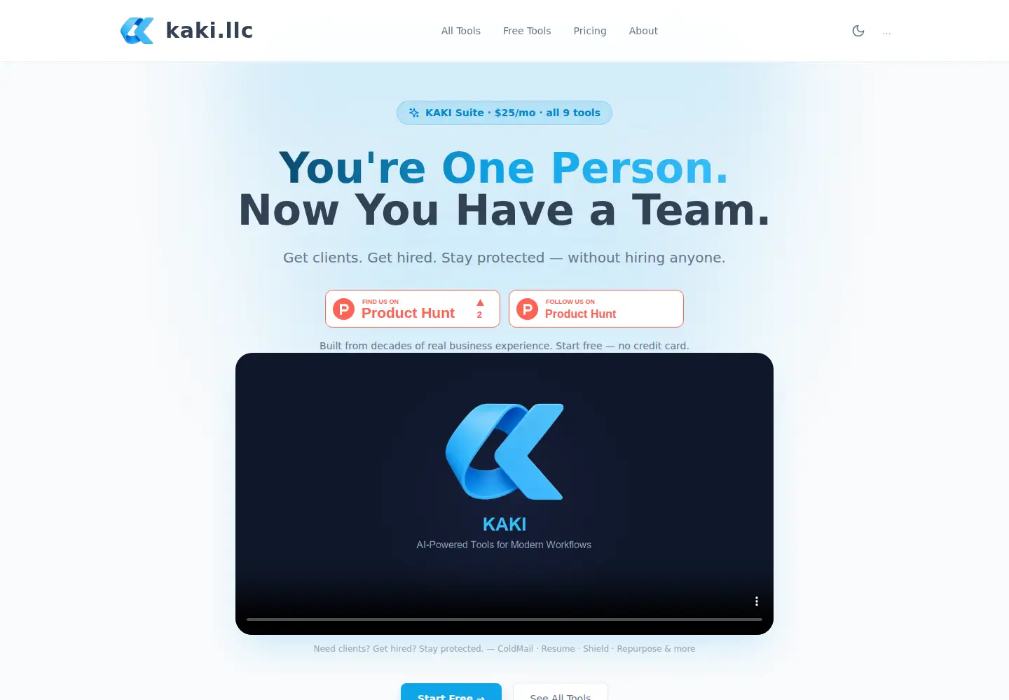 Screenshot of kaki.llc
