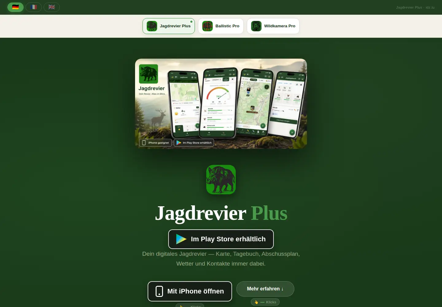 Screenshot of idz.lu