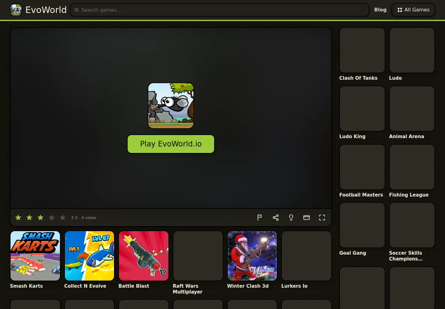 Captured homepage of evoworld.me in the current scan