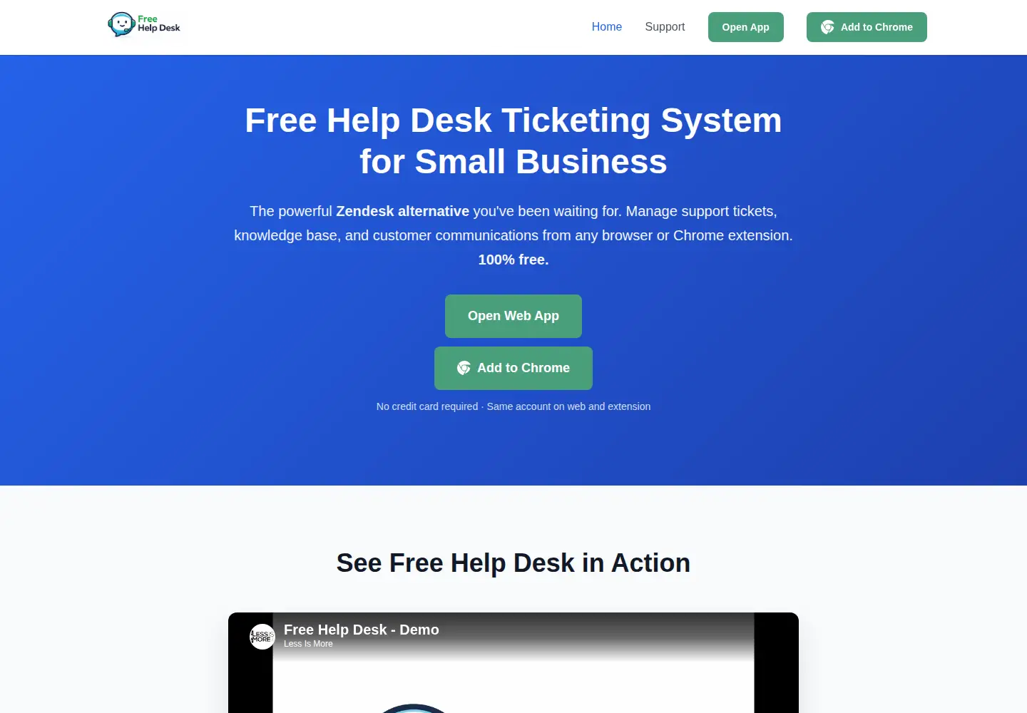 Screenshot of freehelpdesk.me