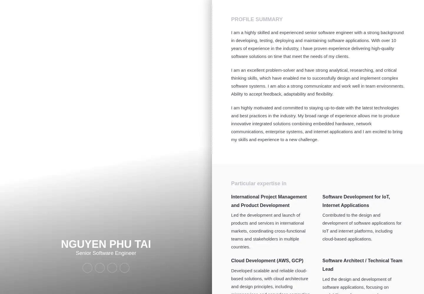 Screenshot of phutai.me