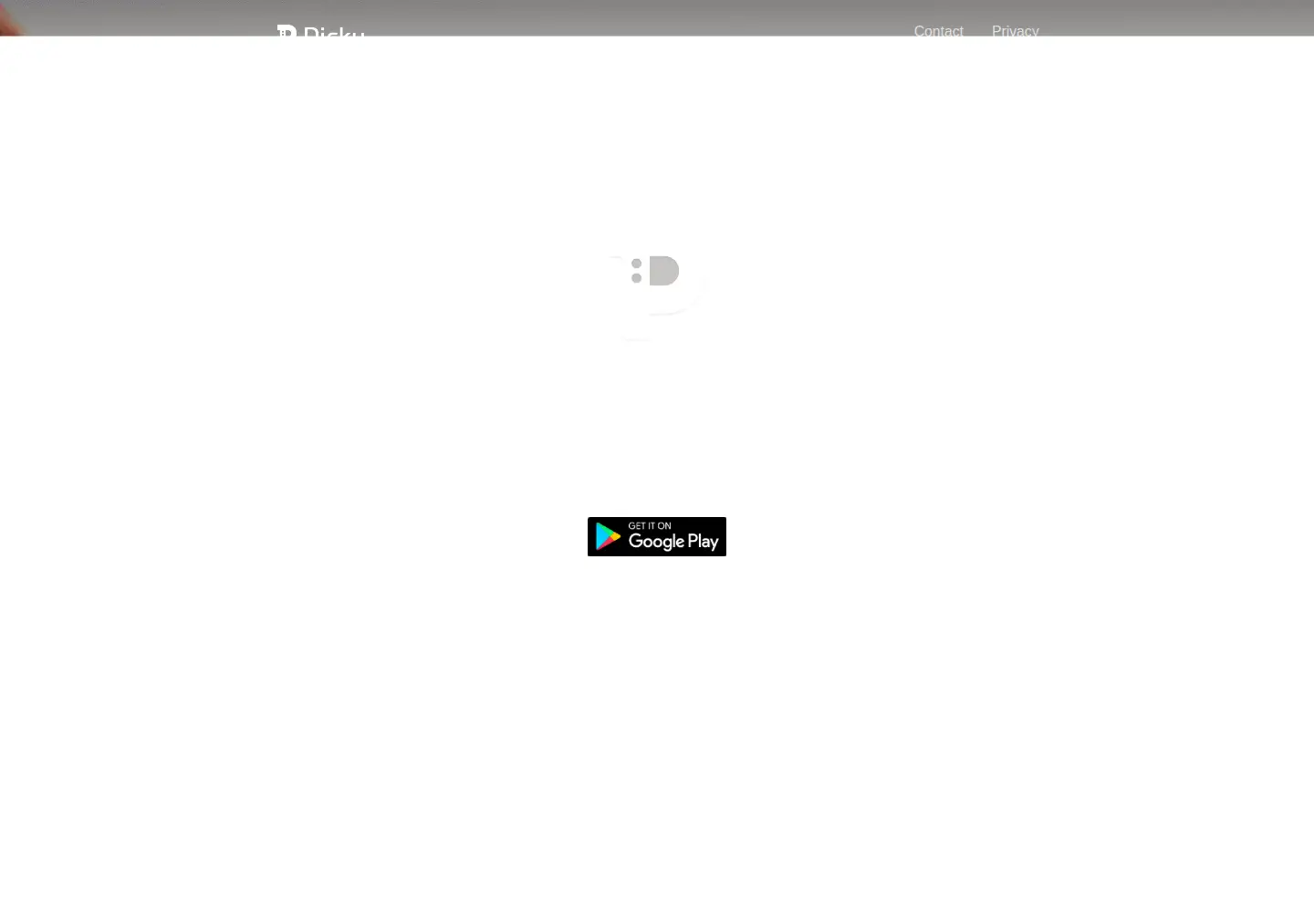 Captured homepage of picku.me in the current scan
