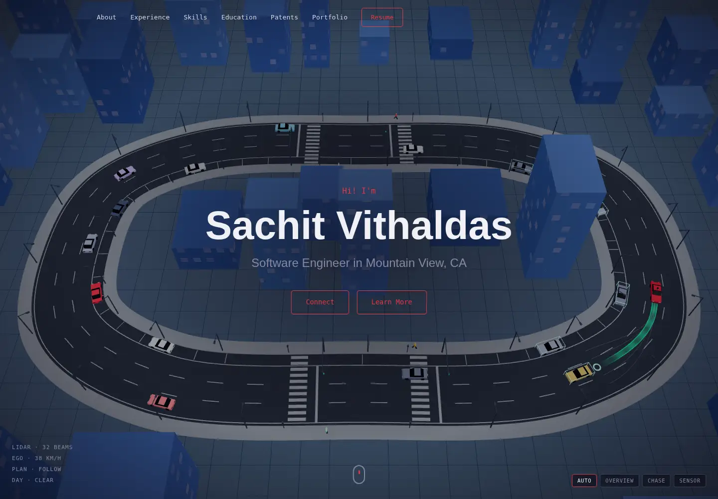 Captured homepage of sachit.me in the current scan