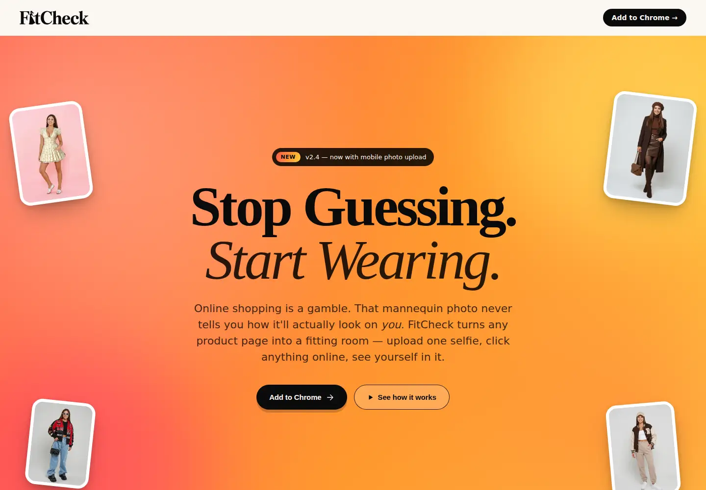 Captured homepage of fitcheck.media in the current scan
