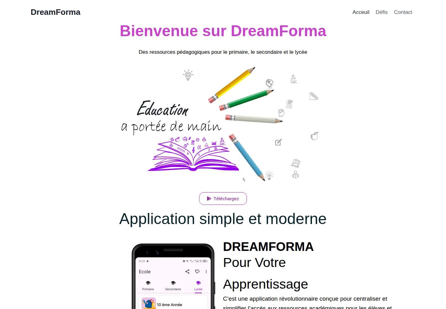Screenshot of dreamforma.ml
