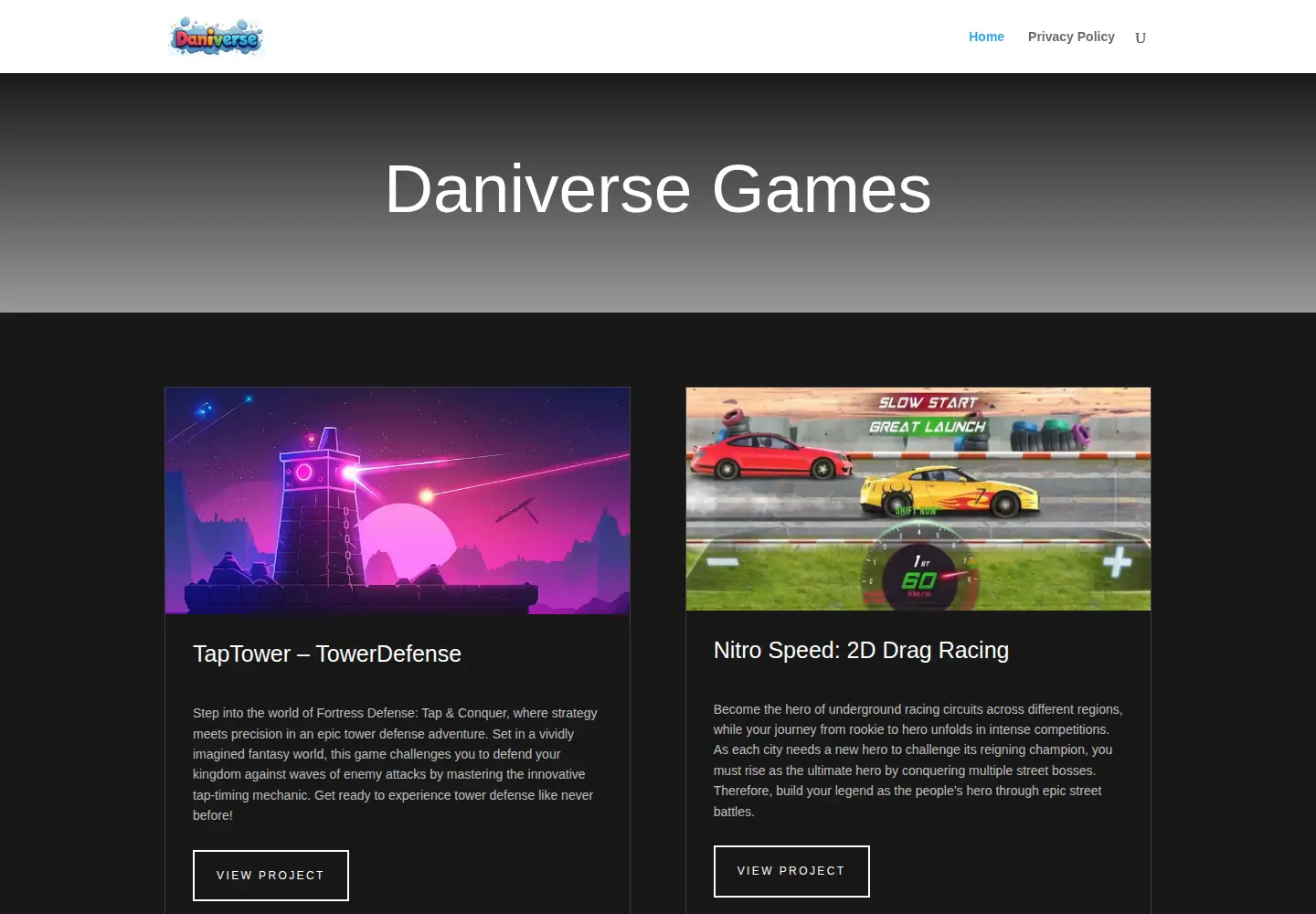 Captured homepage of daniverse.mobi in the current scan