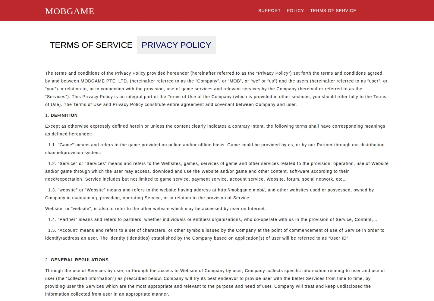 Captured homepage of mobt.mobi in the current scan
