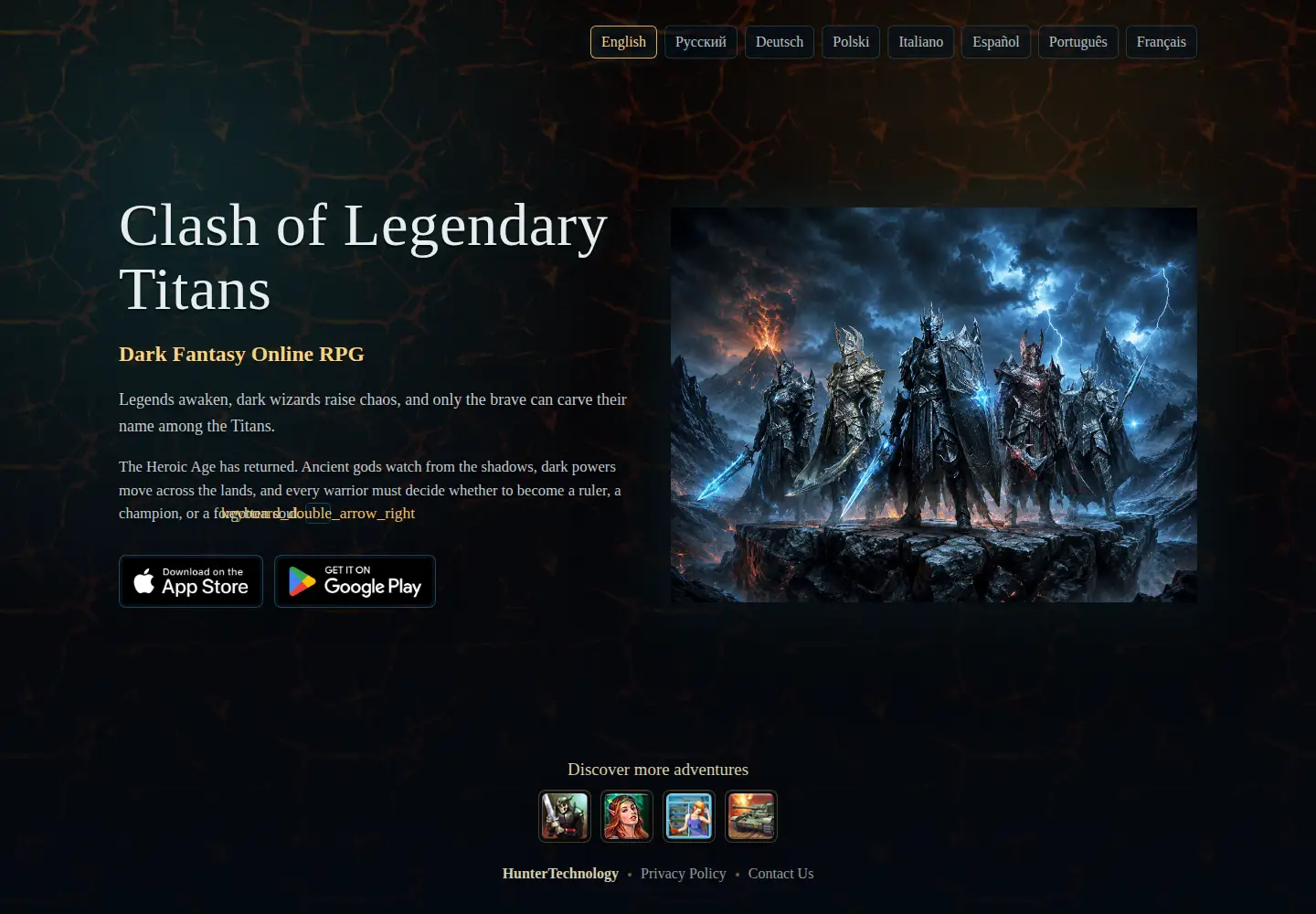 Captured homepage of titans-clash.mobi in the current scan