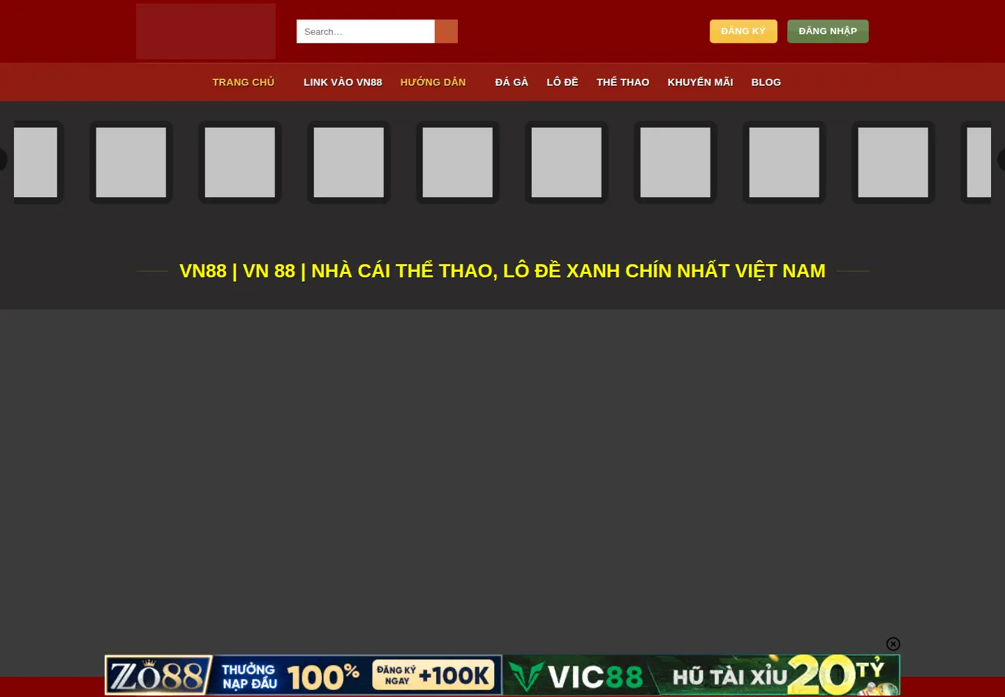 Captured homepage of vn88.mom in the current scan