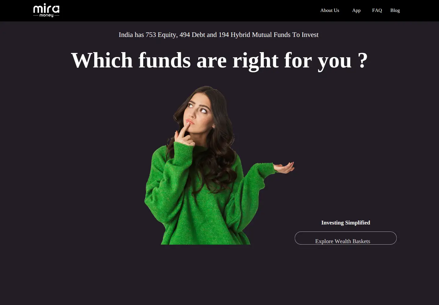 Captured homepage of mira.money in the current scan