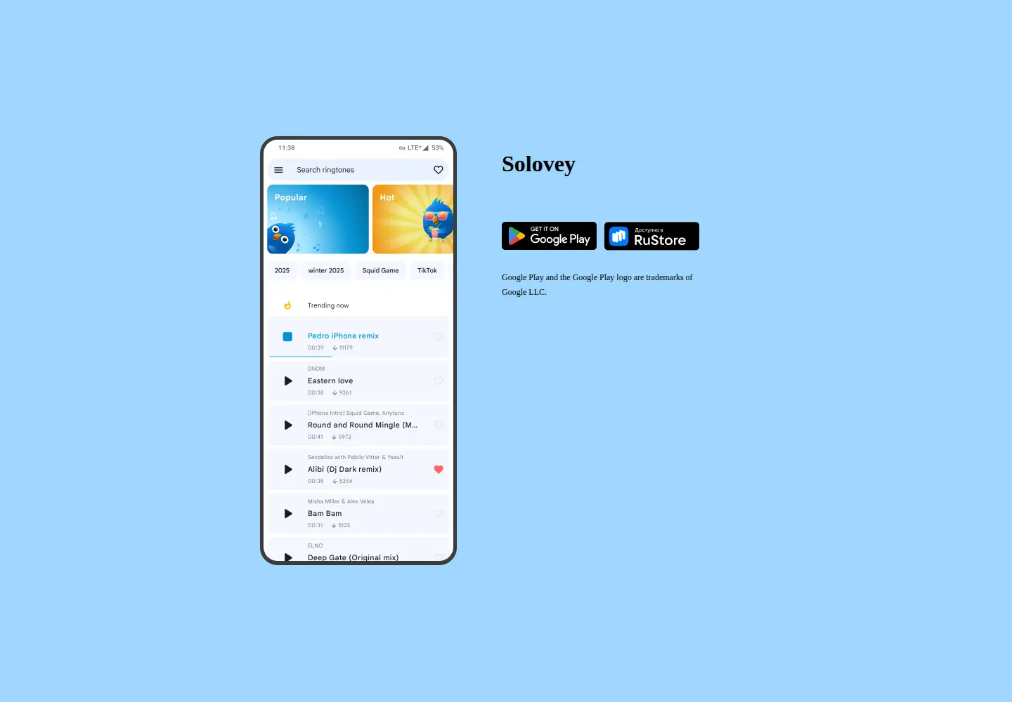Screenshot of solovey.monster