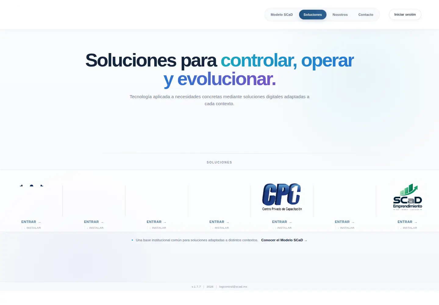 Screenshot of scad.mx