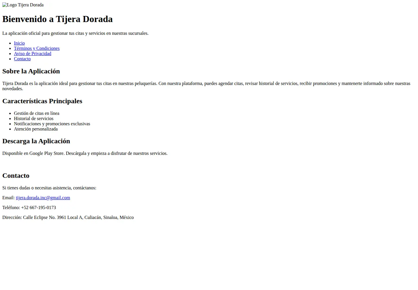 Captured homepage of tijeradorada.mx in the current scan
